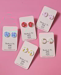 Image 1 of Printed Christmas Studs - SKU 588