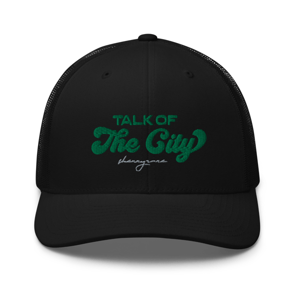 Image of “TALK OF THE CITY” Mesh Trucker Hat (GREEN)