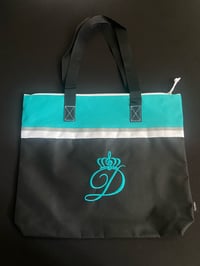 Image 1 of Last "D" Logo Teal (Bigger) Tote Bags (Embroidered)