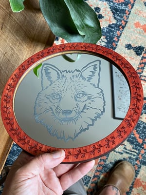 Image of Engraved Mirror - Fox