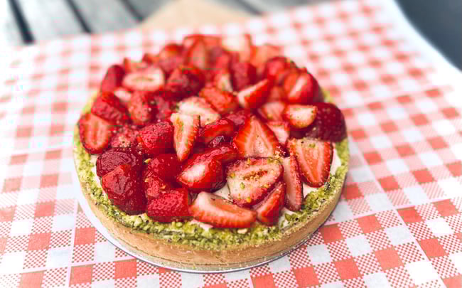 Strawberry Pistachio Tart