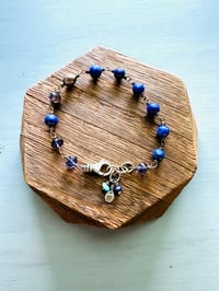 Image 14 of lapis and iolite charm bracelet