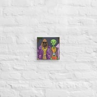 Image 1 of Big Foot and Alien Going to an Elvis Party Canvas