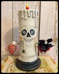Image 1 of Spooky candle, Gothic Valentine heart creation