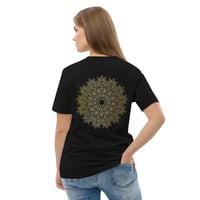 Image 3 of Black Rosace Unisex Organic Cotton T-shirt