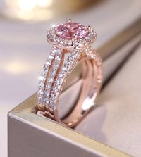 Pink Cubic Zirconia Ring