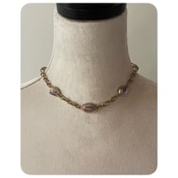 Image 4 of Five Stack Opal Choker Necklace in Solid Brass