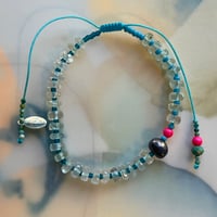 Image 2 of aqua and pearl bracelet