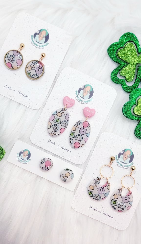 Image of Lucky Charm Print Dangles