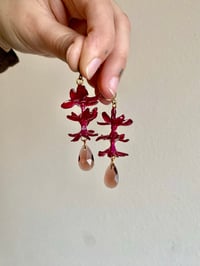 Image 2 of ♥️Burgundy Hyacinth Cascade♥️ with crystal