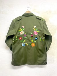 Image 3 of Sobrecamisa militar orixinal. Bordada a man. Peza única! Talla M/L