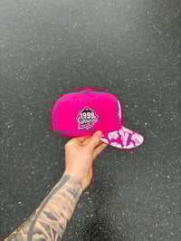 Image 3 of PINK BRIM PINK BLOOM NEW YORK YANKEES CUSTOM FITTED CAP