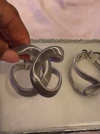 Image 1 of twisted knot bracelet silver 