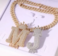 Image 2 of Bold Letter/ mini name Pendant