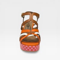 Image 2 of FLY LONDON ETIR WHITE/ORANGE MULTI