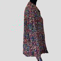 Image 4 of 1990s Floral Print Relaxed Button Front Blouse- M - Vintage Express  