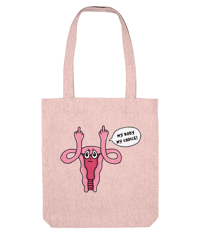 Image 3 of my body, my choice - feminist tote bag 