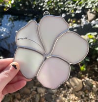 Image 4 of Stained Glass Iridescent White Flower