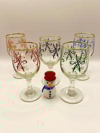 Small Patterned Stemmed Glasses 