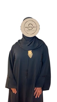 Image 4 of Black to black Rihana glitter closed abaya 