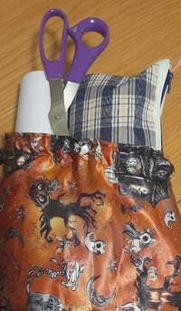 Image of Halloween Silk Drawstring Bags 