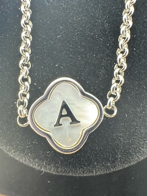 Image of abbott LYON Monogrammed Silver Bracelet “A” Plated - Free Shipping