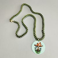 Image 4 of Mushroom Cottage + Spiral Chainmaille Necklace