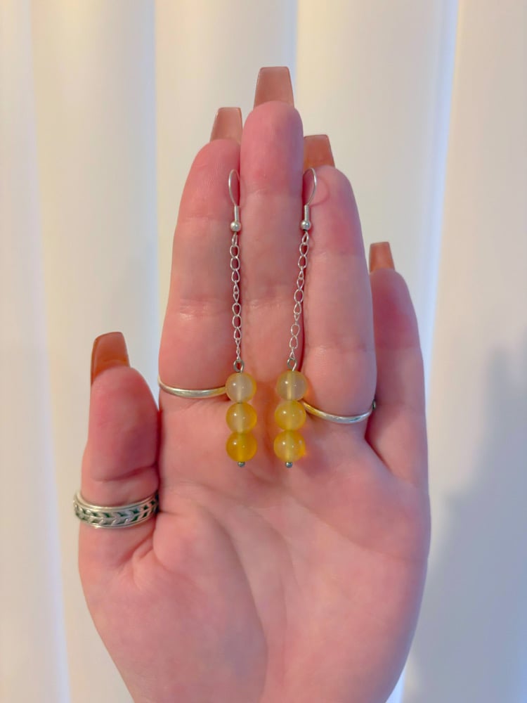 Image of dainty dangle earrings