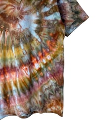 Image 6 of M Adult 100% Combed Cotton T-Shirt in Sedona Spiral Ice Dye 