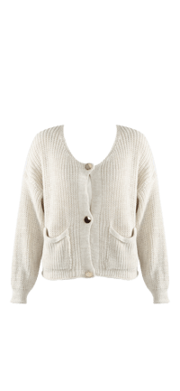 Image 2 of Round Neck Over Sized Button Cardigan