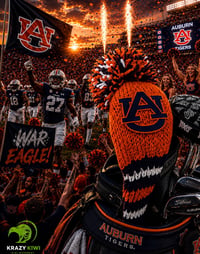 Image 4 of Auburn Tigers AU custom Golf Club Cover hand knit logo College football fan  gift