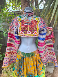 Image 9 of Vintage Fez Crop Tribal Top chest 30 inches