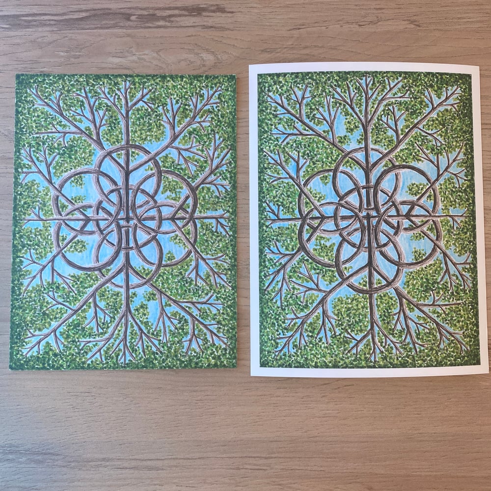 Image of Circles Knot Giclee Print (color)