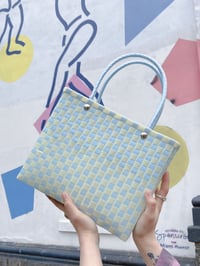 Image 1 of Debby Picnic bag (Pastel blue/Yellow)