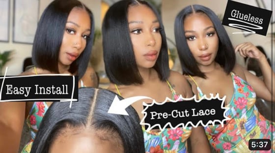 Image of Pre Cut Lace Front Bob Wig 