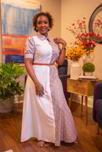 Image 4 of Button Down Contrast Dress
