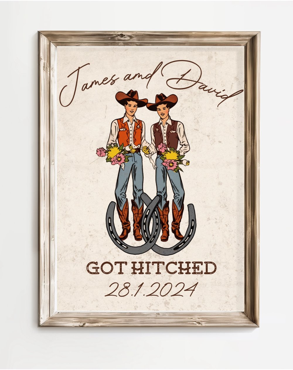 Image of Personalised hitched print 