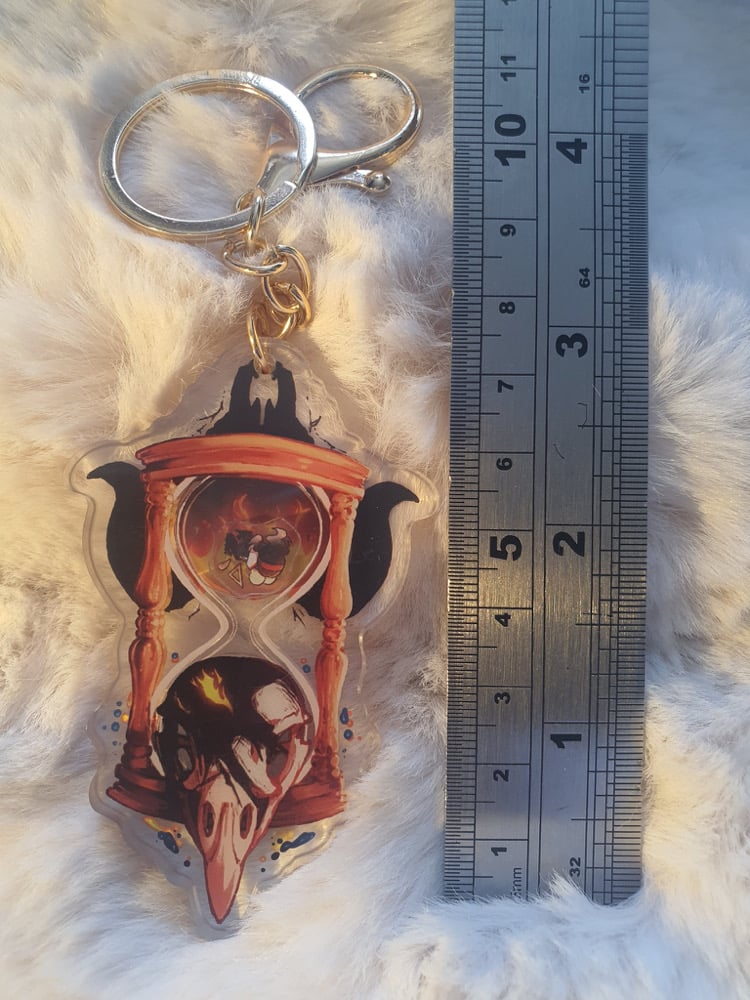Hourglass shaker keychain 