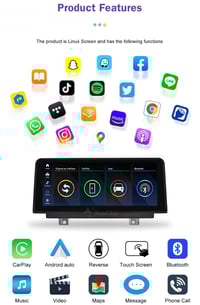 Image 12 of BMW WIRELESS CARPLAY & ANDROID AUTO 10.25" TOUCH SCREEN STEREO F20 F21 F22 F30 F31 F32 F33 F34 F36