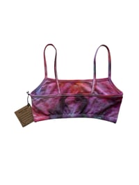 Image 2 of S (34) Cotton-Blend Strappy Bralette in Bright Watercolor Ice Dye