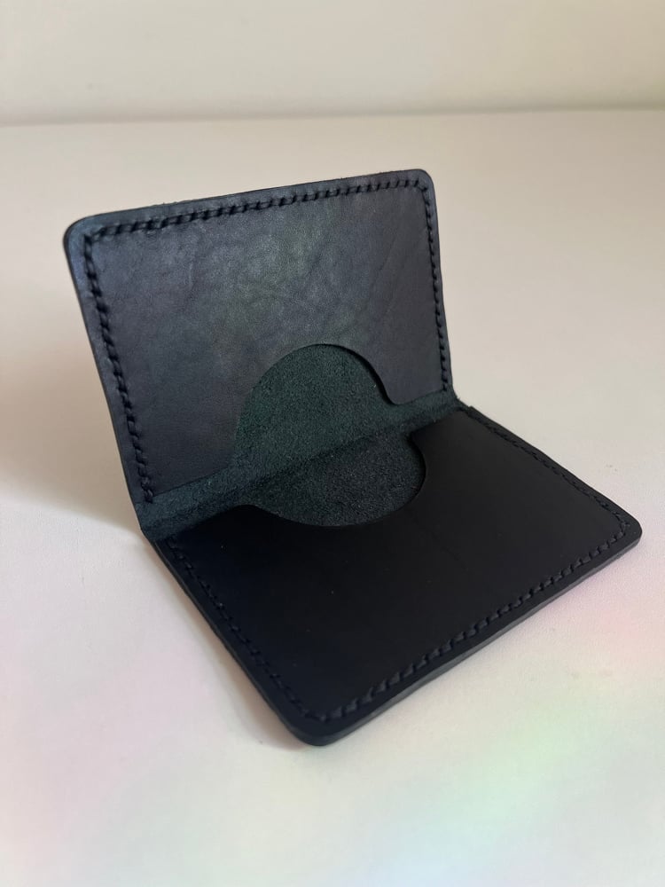 Image of Black Vachetta Slim Bifold Cardholder 
