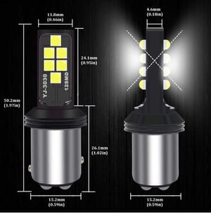 Image of ICE BLUE 1157/2057 REAR LED PACKAGE SET OF (6) WITH WHITE BACKUP & FLASHER
