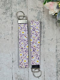 Image 2 of Daisy Leopard Wristlet Keyring