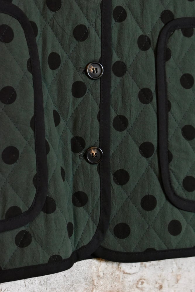 Image of Green / black Polka dot gilet 
