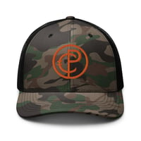 Image 1 of Corbin Pickard Branded Camouflage snap back trucker hat