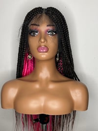 Image 3 of  Box Braided Wigs Knotless Box Braids Lace Wig For Black Women Full Lace Front Wig 36 Inch 