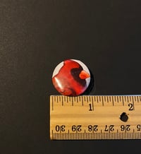 Image 2 of Northern Cardinal Button Pin • 1”/25mm