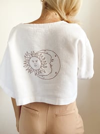 Image 1 of Linen Blend Top - Sun & Moon