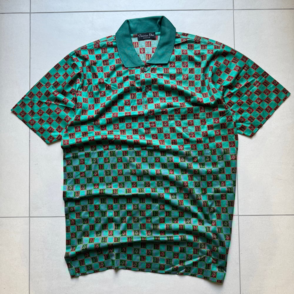 Image of 1980s Christian Dior Polo Shirt, Size Large
