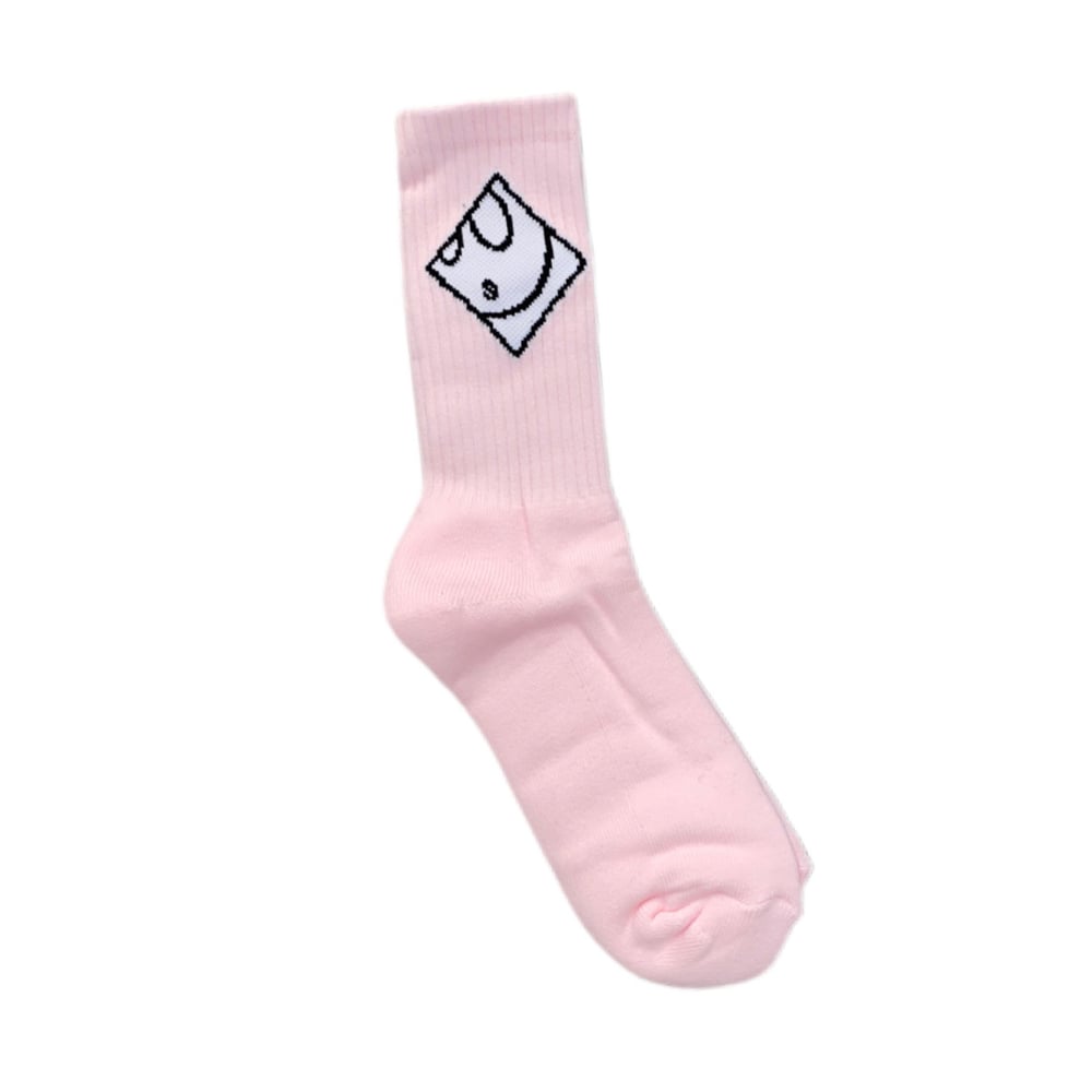 Rare Ghost — Ghost Socks in Pink/White